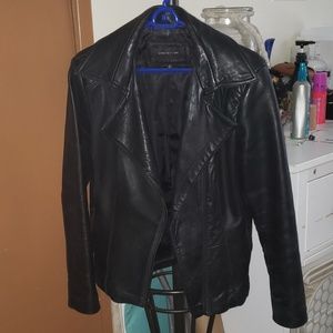 Black Leather Jacket Jones New York LG